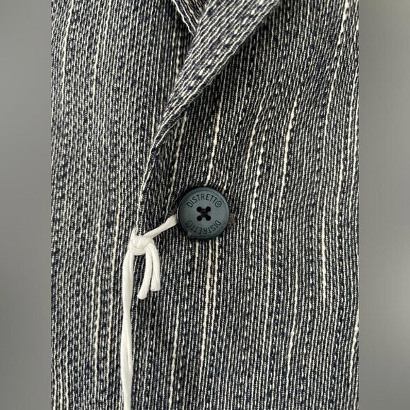 Lightweight Casual Blazer Distretto 12 Gray Modern Minimalist Blazer Size 14 - Picture 7 of 13